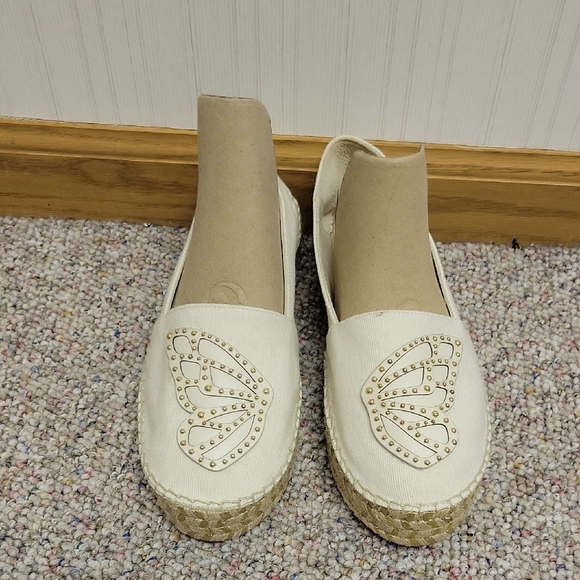 Sophia Webster Cream Espadrilles with Butterfly Accent, Women's Sz 36.5. NWT - Picture 1 of 8